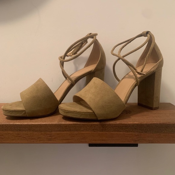 Khaki Sandals Heels - Picture 1 of 2